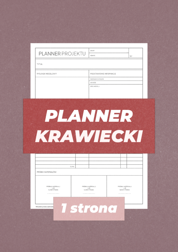 Planner Krawiecki Okładka 1 stronapng Darmowe Plannery Krawieckie