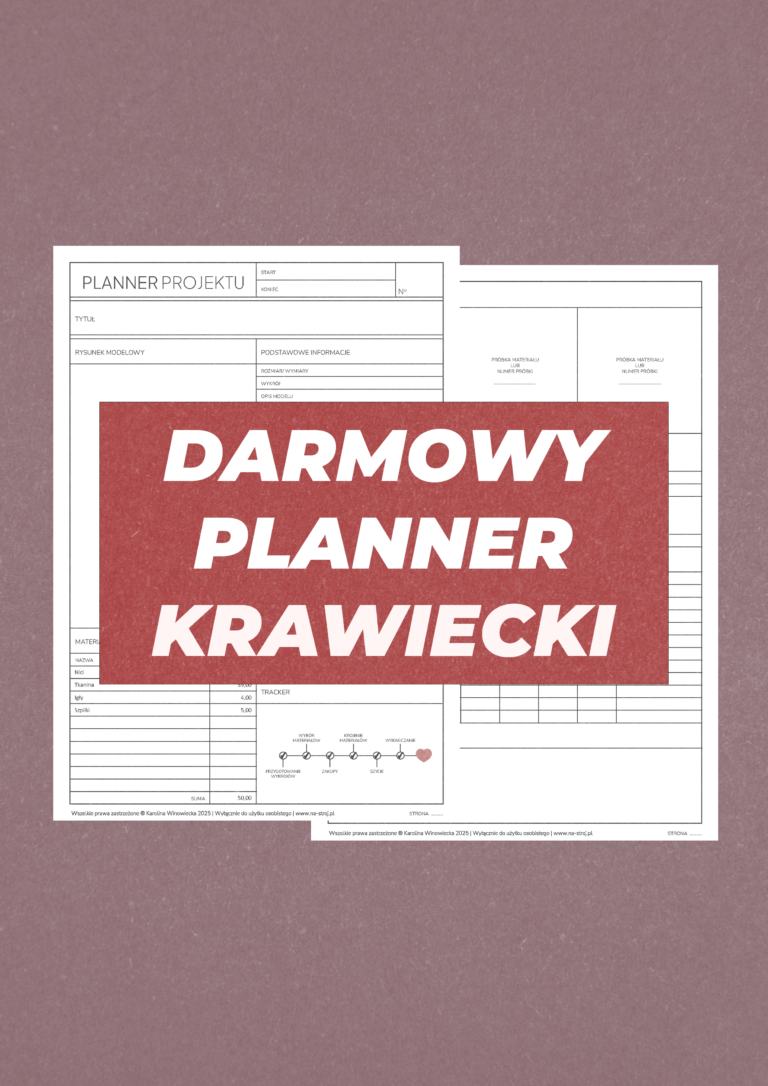 Darmowe Plannery Krawieckie